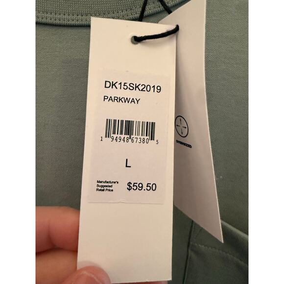 NWT DKNY Parkway Green Short Sleeve Oversized Pocket Tee Men's Size Large - Picture 2 of 5
